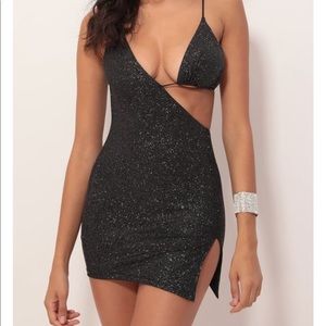 Lucy in the Sky Black Shimmer Dress